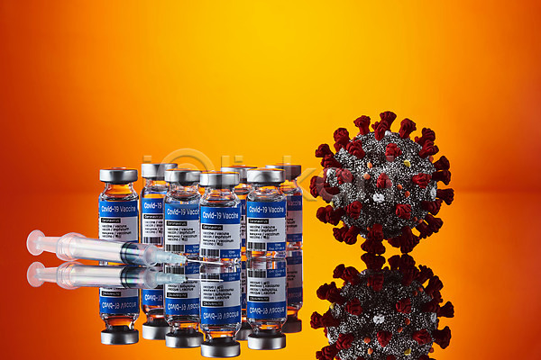 사람없음 JPG 포토 건강 과학 델타변이바이러스 모형 바이러스 백신 부스터샷 빨간배경 스튜디오촬영 실내 앰플 약 의학 전염병 주사기 질병 코로나바이러스