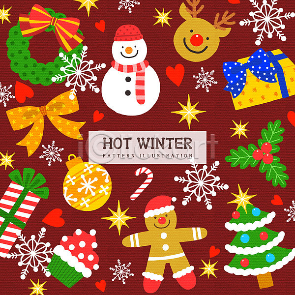 사람없음 PSD 일러스트 겨울 눈꽃무늬 눈사람 눈송이 루돌프 리본 별 빨간색 산타모자 산타클로스 선물상자 진저맨 컵케이크 크리스마스리스 크리스마스용품 크리스마스장식 크리스마스트리 패턴 포인세티아