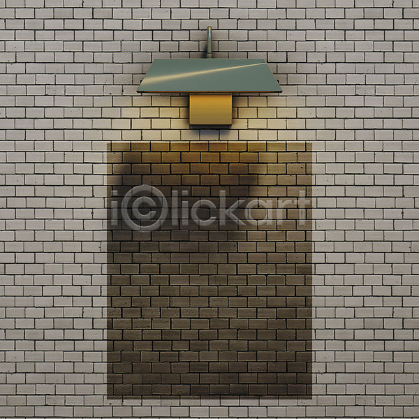 사람없음 3D PSD 디지털합성 편집이미지 뉴트로 목업 벽돌 벽면 빛 조명 회색