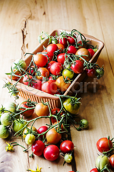 사람없음 JPG 포토 하이앵글 과채 농작물 담기 바구니 부산 실내 잎 주간 토마토 특산물