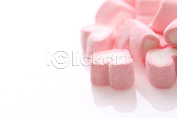 달콤 사람없음 JPG 포토 해외이미지 디저트 마시멜로우 맛있는 하트 흰배경