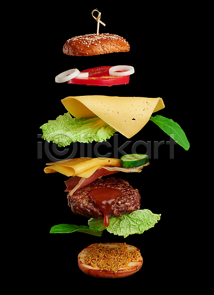 사람없음 JPG 포토 해외이미지 맛있는 식재료 음식 치즈버거 패스트푸드 햄버거
