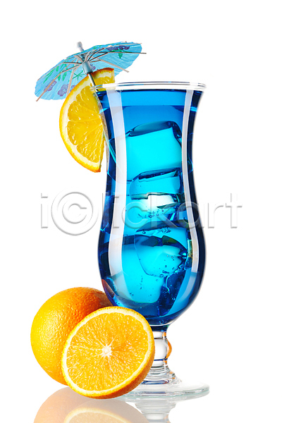 달콤 시원함 사람없음 JPG 포토 해외이미지 고명 물 얼음 오렌지 음료 주류 주스 칵테일 파란색