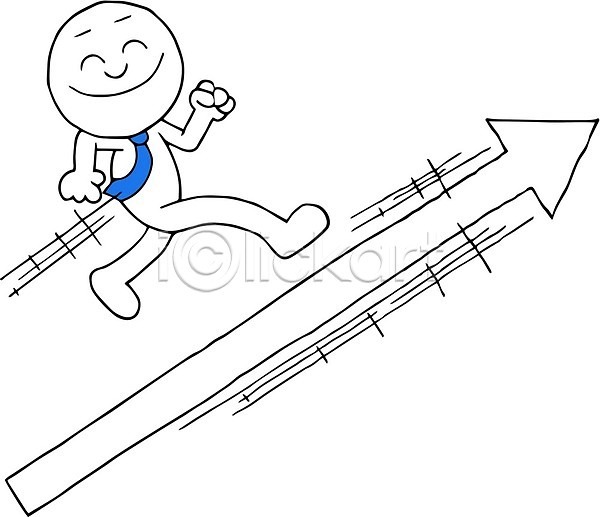 성공 행복 남자 남자한명만 한명 EPS 일러스트 해외이미지 넥타이 달리기 비즈니스 비즈니스맨 비즈니스캐릭터 웃음 해외202004 화살표