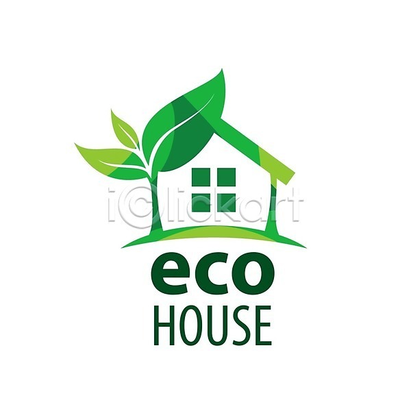 사람없음 EPS 아이콘 해외이미지 심볼 에코 에코라이프 잎 주택 초록색 친환경 해외202004 해외202105