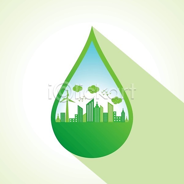 사람없음 EPS 일러스트 해외이미지 건물 구름(자연) 도시 물방울무늬 에코 에코라이프 조류 초록색 친환경 풍력에너지 해외202004 해외202105