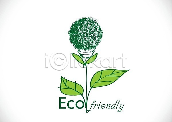 사람없음 EPS 일러스트 해외이미지 그린에너지 심볼 에코 에코라이프 잎 전구 친환경 해외202004 해외202105