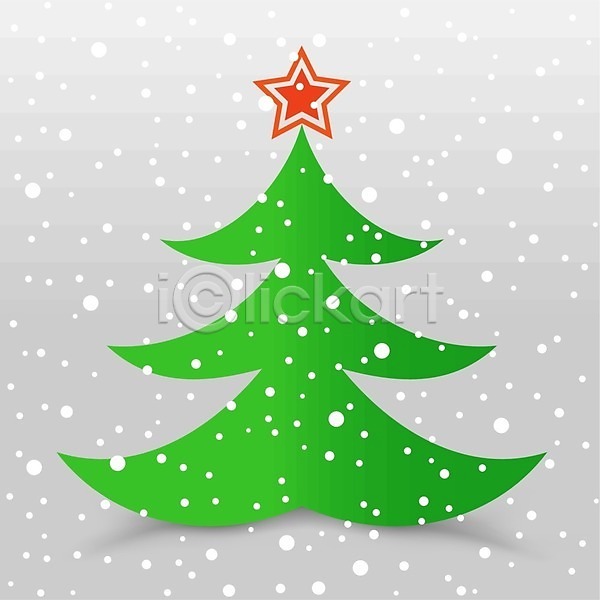 클래식 사람없음 EPS 일러스트 해외이미지 가문비나무 겨울 나무 눈내림 눈송이 별 식물 오브젝트 전나무 크리스마스 포장 해외202004 해외202105 회색