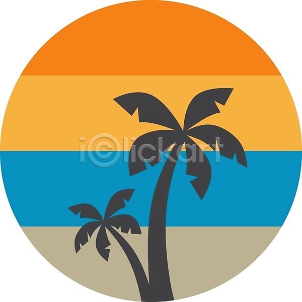 사람없음 EPS 일러스트 해외이미지 나무 바하마 발리 섬 일몰 하와이 해외202004 해외202105 햇빛