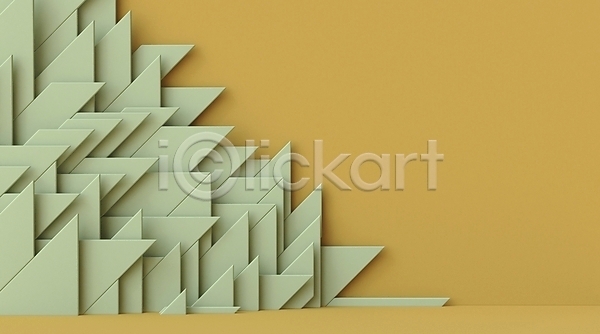 사람없음 3D JPG 해외이미지 겹침 날카로움 노란색 미니멀 백그라운드 벽 삼각형 오브젝트 입체도형