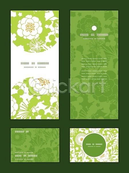 사람없음 EPS 일러스트 템플릿 해외이미지 꽃 꽃무늬 나뭇가지 디자인 레이아웃 목업 벚꽃 장미 초록색 해외202004