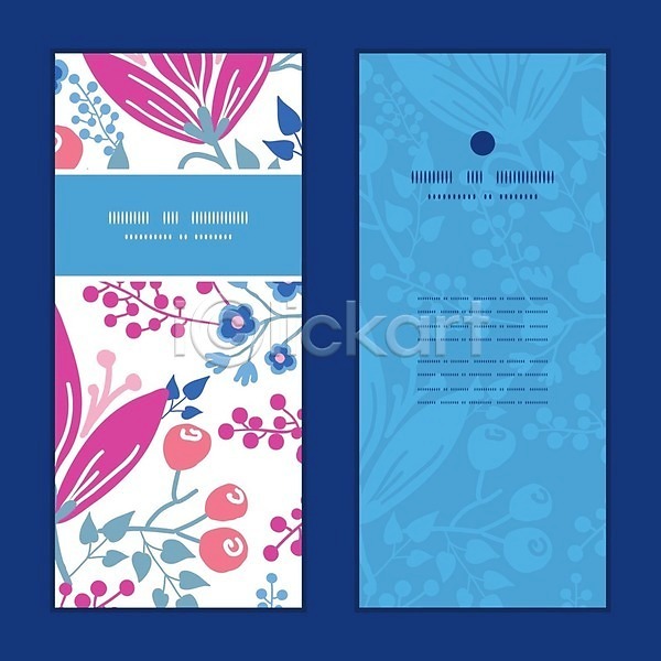 사람없음 EPS 일러스트 템플릿 해외이미지 꽃 꽃무늬 디자인 레이아웃 목업 밭 잎 파란색 해외202004