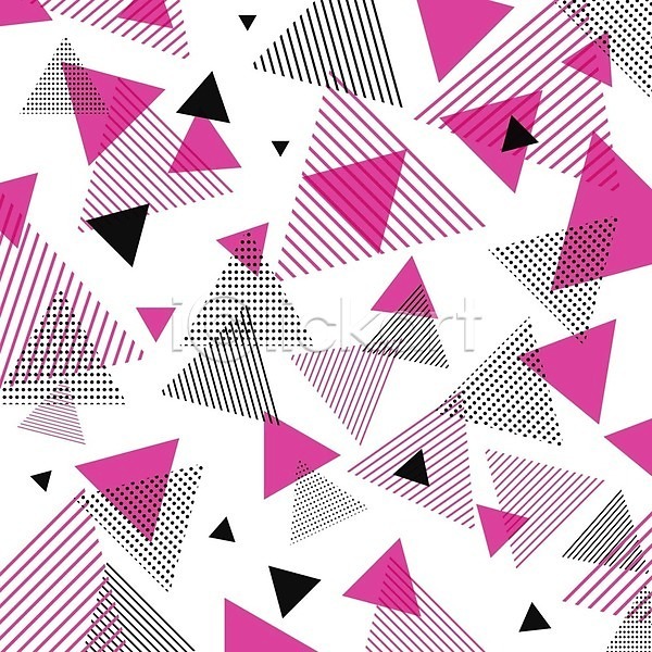 역동적 사람없음 EPS 일러스트 해외이미지 검은색 그래픽 디자인 모양 백그라운드 분홍색 삼각형 선 스타일 심플 점 줄무늬 추상 패턴 해외202004 흰색