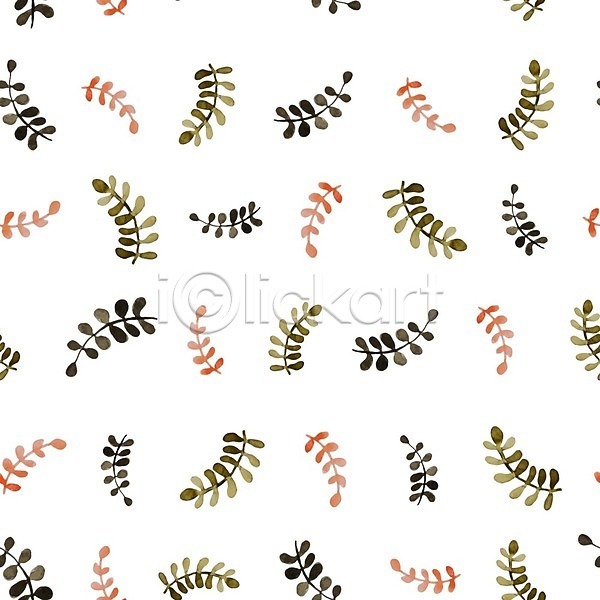 사람없음 EPS 일러스트 해외이미지 그래픽 그림 꽃 꽃무늬 꽃잎 디자인 백그라운드 수채화(물감) 잎 패턴 해외202004 흰색