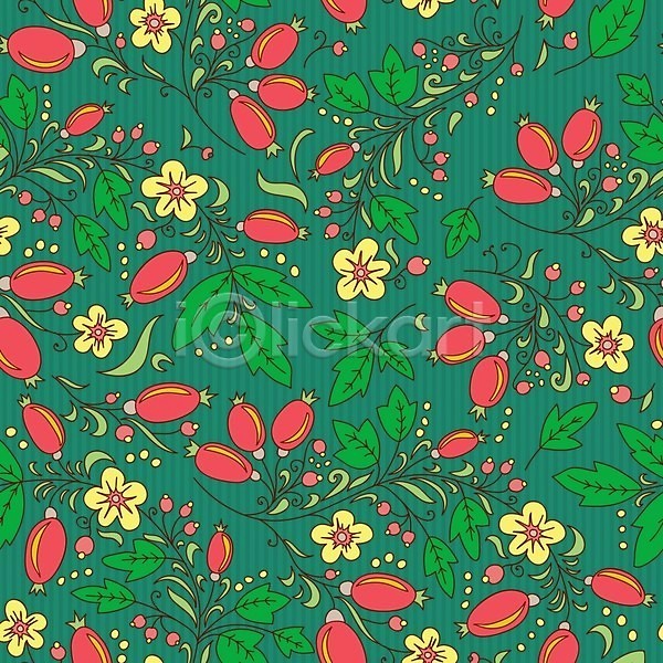 화려 사람없음 EPS 일러스트 해외이미지 그림 꽃무늬 디자인 백그라운드 빨간색 스타일 초록색 추상 패턴 해외202004 형상
