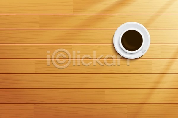 사람없음 EPS 일러스트 해외이미지 갈색 나무바닥 목재 백그라운드 에스프레소 커피 커피잔 컵받침 해외202004