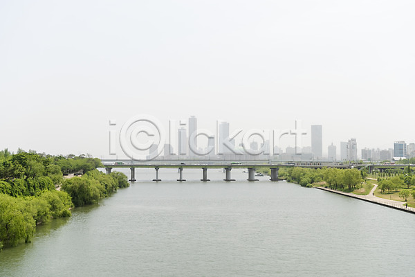 사람없음 JPG 포토 다리(건축물) 도시 봄풍경 빌딩 선유도공원 야외 주간 하늘 한강