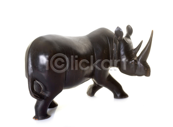 사람없음 JPG 포토 해외이미지 아프리카 오브젝트 장식볼 코뿔소 해외202105 흰배경