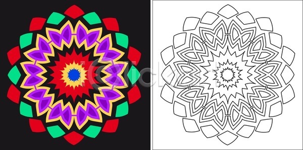 화려 휴식 사람없음 EPS 일러스트 해외이미지 그래픽 그림 꽃 꽃무늬 낙서 놀이 레이스천 만화 모양 백그라운드 색칠공부 선 스타일 원형 창조 추상 취미 컨셉 컬러풀 클립아트 패턴 페이지 해외202105 해외일러스트