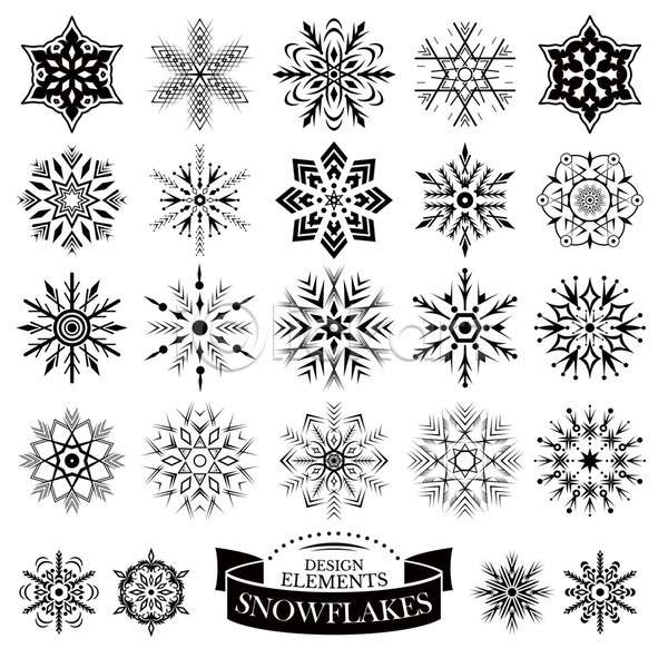 사람없음 EPS 일러스트 해외이미지 눈(날씨) 눈꽃 눈꽃무늬 눈송이 다양 디자인 리본 엘리먼트 종류 해외202004 해외202105