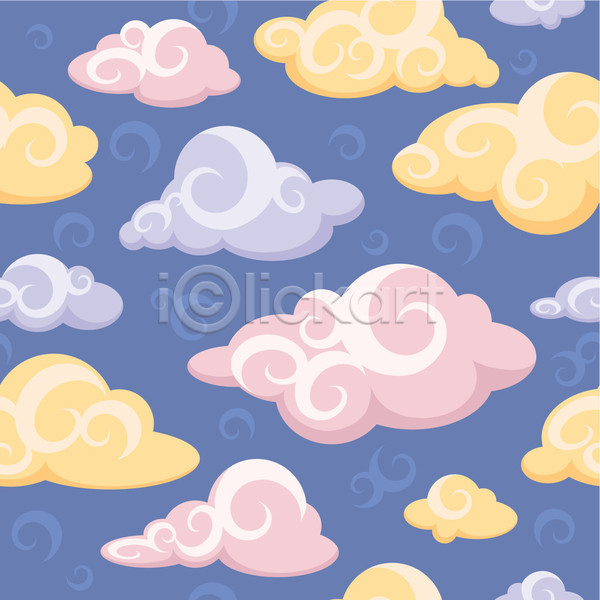 사람없음 EPS 일러스트 해외이미지 구름(자연) 백그라운드 패턴 해외202004 해외202105