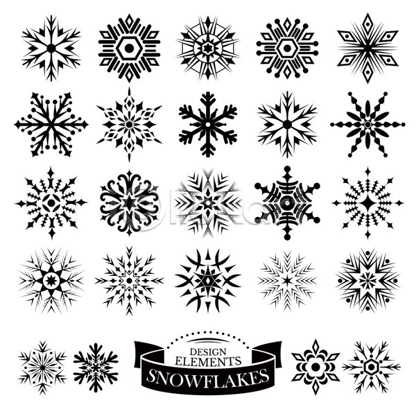사람없음 EPS 일러스트 해외이미지 눈(날씨) 눈꽃 눈꽃무늬 눈송이 다양 디자인 리본 엘리먼트 종류 해외202004 해외202105