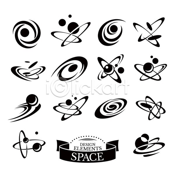 사람없음 EPS 일러스트 해외이미지 디자인 리본 별 블랙홀 엘리먼트 우주 해외202004 해외202105
