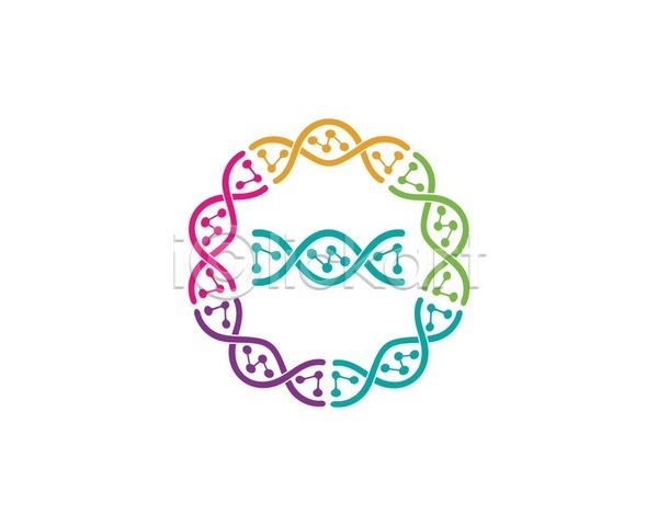 사람없음 EPS 일러스트 해외이미지 DNA 과학 나선형 디자인 세포 실험 심볼 염색체 해외202105