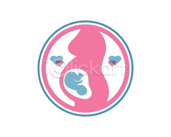 사람없음 EPS 아이콘 일러스트 해외이미지 원형 임산부 임신 태아 하트 해외202105