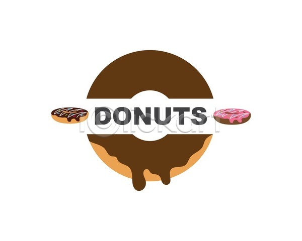 달콤 사람없음 EPS 일러스트 해외이미지 도넛 디자인 디저트 심볼 타이포그라피 해외202105