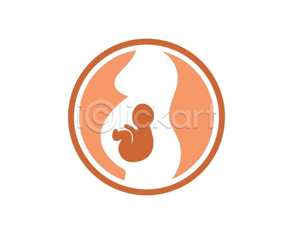 사람없음 EPS 아이콘 일러스트 해외이미지 원형 임산부 임신 태아 해외202105