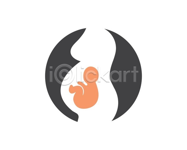 사람없음 EPS 아이콘 일러스트 해외이미지 원형 임산부 임신 태아 해외202105