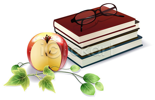 사람없음 EPS 디테일아이콘 생활아이콘 아이콘 입체아이콘 덩굴 사과(과일) 생활용품 안경 오브젝트 잎 장식 조각 조각(피스) 책