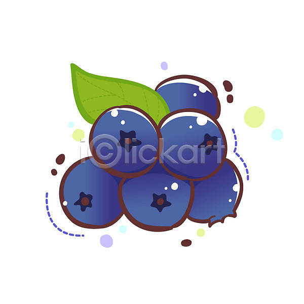 사람없음 EPS 식물아이콘 아이콘 큐티아이콘 과일 블루베리 식물 여러개 열매