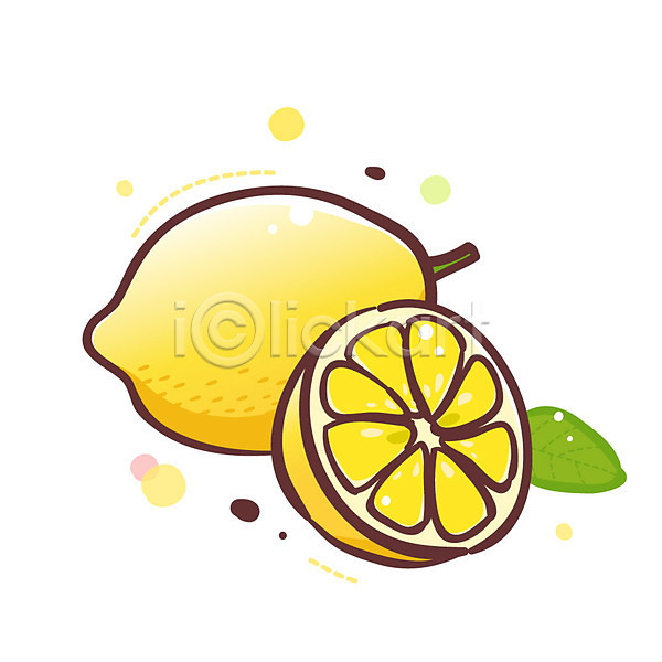 사람없음 EPS 식물아이콘 아이콘 큐티아이콘 2 과일 두개 레몬 슬라이스 식물 열매 잎 조각 조각(피스)