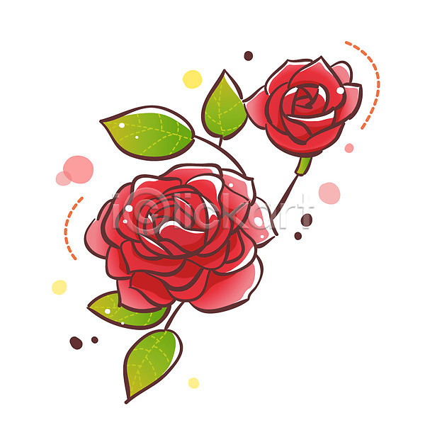 사람없음 EPS 식물아이콘 아이콘 큐티아이콘 꽃 두송이 빨간색 식물 여름꽃 잎 장미