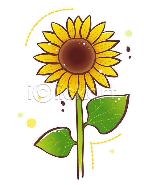 사람없음 EPS 식물아이콘 아이콘 큐티아이콘 꽃 노란색 식물 여름꽃 잎 한송이 해바라기