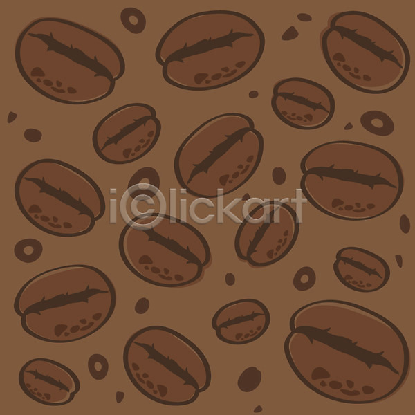 사람없음 EPS 일러스트 갈색 무늬 문양 백그라운드 원두 커피 패턴
