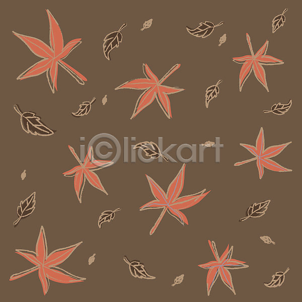 사람없음 EPS 일러스트 가을(계절) 가을배경 갈색 나뭇잎 낙엽 단풍 무늬 문양 백그라운드 잎 패턴