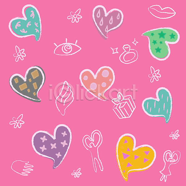 사랑 사람없음 EPS 일러스트 꽃 꽃잎 날개(비행) 눈동자 무늬 문양 반지 백그라운드 보석 분홍색 선물상자 오브젝트 입술 패턴 하트
