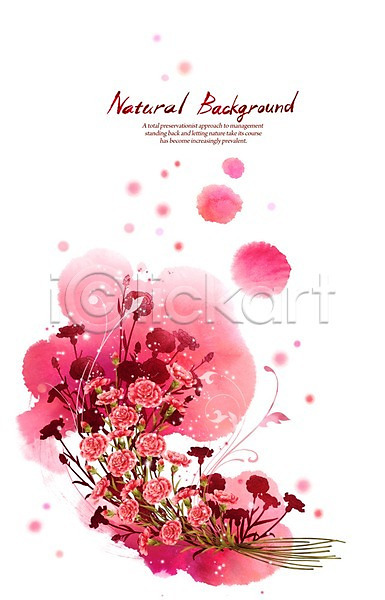 감사 사람없음 PSD 실루엣 일러스트 꽃 내추럴 백그라운드 분홍색 붓터치 선 식물 자연 카네이션 캘리그라피