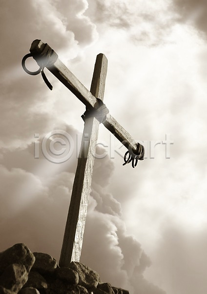 사람없음 PSD 편집이미지 구름(자연) 기독교 기독교용품 돌(바위) 빛 십자가 종교 종교용품 편집 하늘