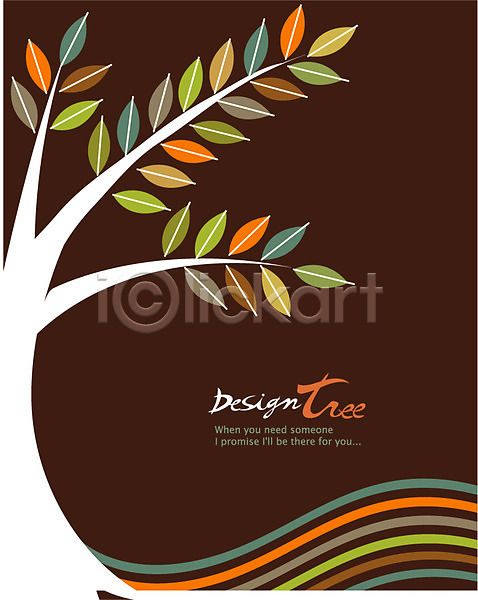 신비 사람없음 AI(파일형식) 일러스트 갈색 나무 나뭇가지 나뭇잎 디자인 무늬 물결 백그라운드 식물 잎 자연 컬러 컬러풀 패턴 한그루