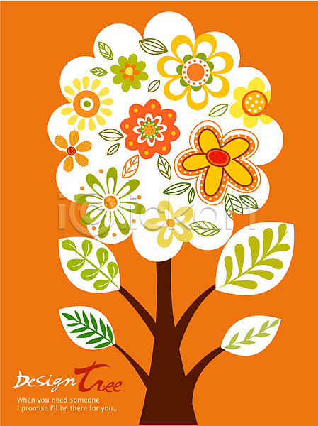 신비 사람없음 AI(파일형식) 일러스트 꽃 꽃잎 나무 나뭇가지 나뭇잎 디자인 무늬 백그라운드 식물 잎 자연 주황색 컬러