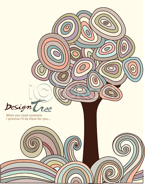 신비 사람없음 AI(파일형식) 일러스트 나무 나뭇잎 디자인 무늬 물결 백그라운드 선 식물 원형 잎 자연 파도 패턴 한그루