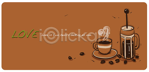사랑 사람없음 EPS 일러스트 갈색 그라인더 백그라운드 원두 차(음료) 커피