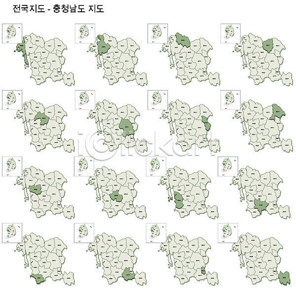 사람없음 EPS 일러스트 그래픽 무늬 백그라운드 전국지도 지도 지도그래픽 충청남도 한국