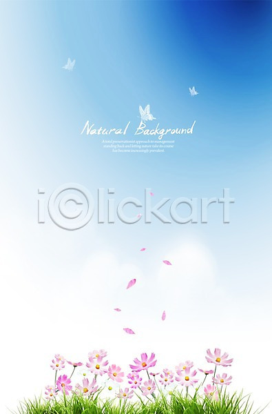 사람없음 PSD 편집이미지 계절 구름(자연) 꽃 꽃잎 나비 백그라운드 봄 식물 자연 코스모스(꽃) 편집 풍경(경치) 하늘
