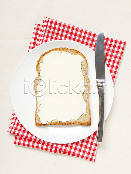 사람없음 JPG 포토 나이프 디저트 버터 빵 빵집 스튜디오촬영 식빵 식탁보 실내 음식