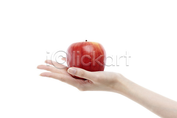신체부위 JPG 포토 과일 누끼 들기 모션 빨간색 사과(과일) 손 손짓 스튜디오촬영 실내 열매 한개 한손